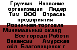 Грузчик › Название организации ­ Лидер Тим, ООО › Отрасль предприятия ­ Розничная торговля › Минимальный оклад ­ 12 000 - Все города Работа » Вакансии   . Амурская обл.,Благовещенск г.